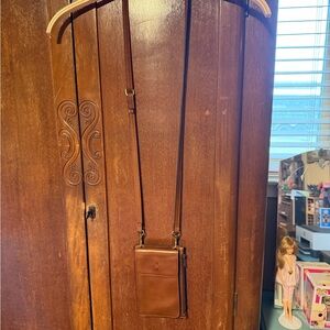 Patricia Nash leather cross body wallet purse.